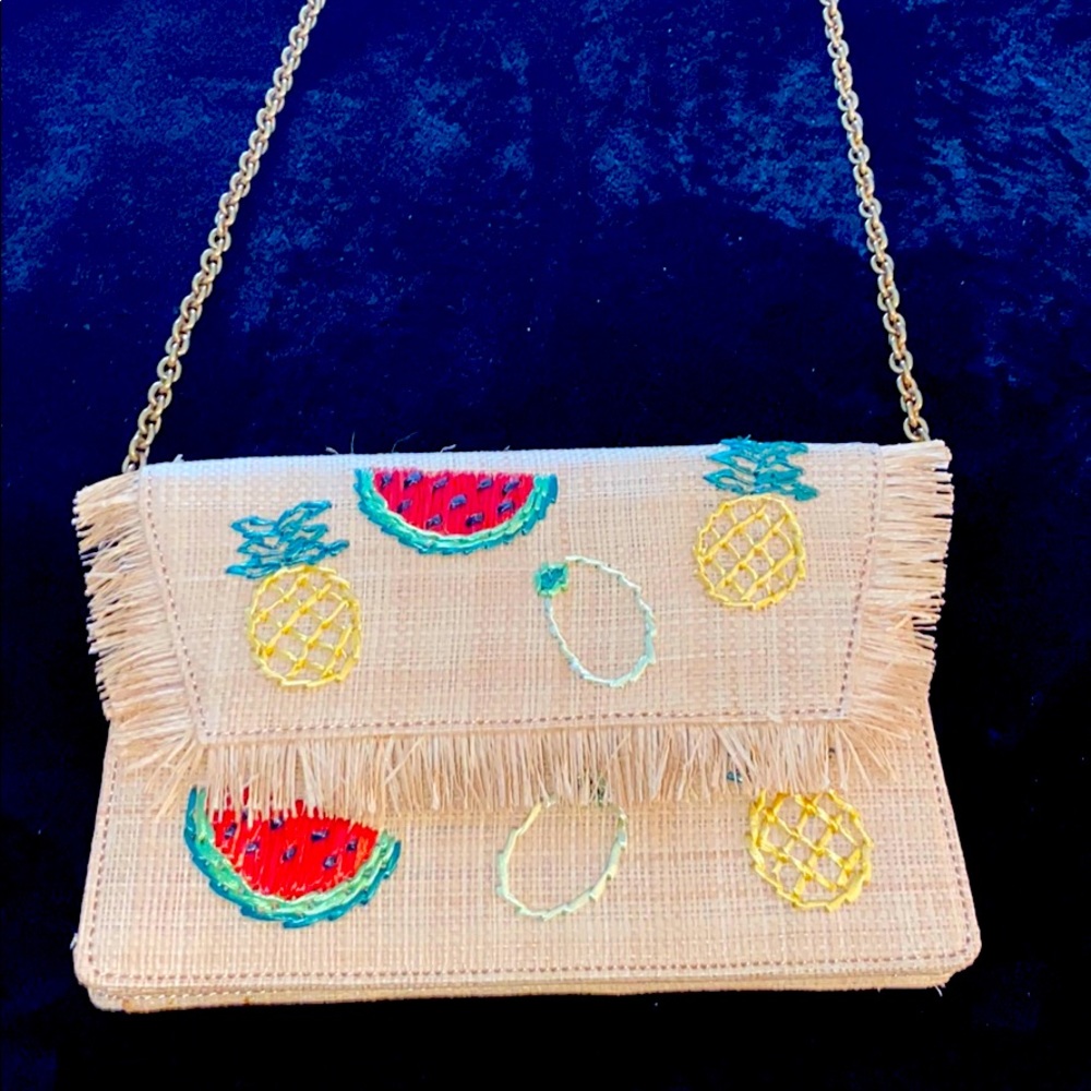 Jcrew straw purse